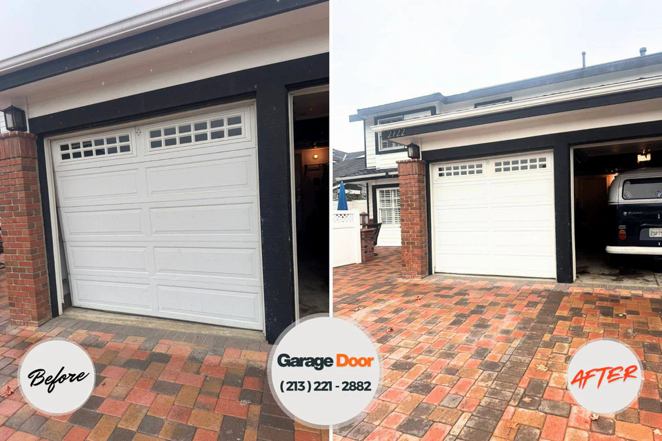 Before and after: garage door repair Hot Springs, SD